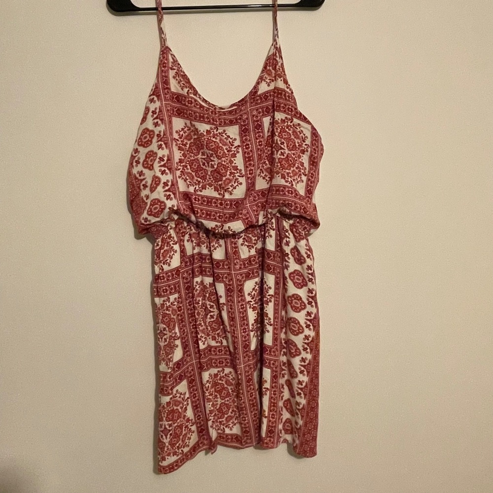 Pixley Womens Size XL Medallion Tile Print Blouson Mini Dress Boho Summer